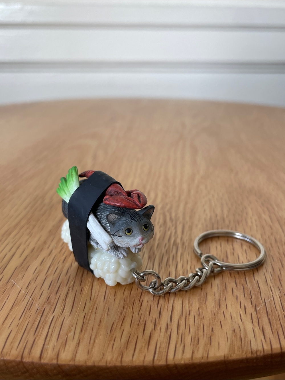 Sushi Cats Gray Cat Sushi Keychain